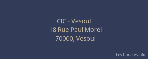 CIC - Vesoul