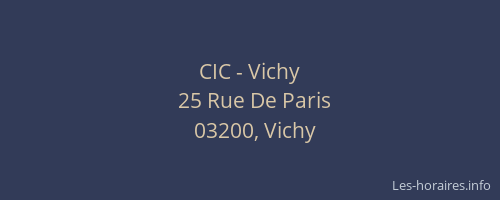 CIC - Vichy