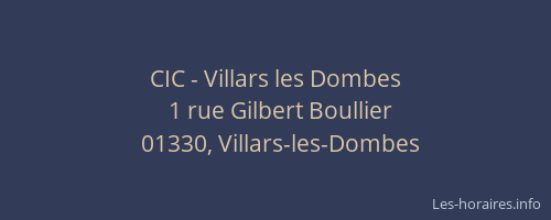 CIC - Villars les Dombes