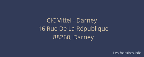 CIC Vittel - Darney