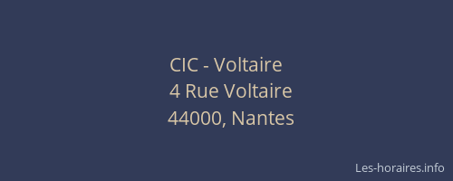 CIC - Voltaire