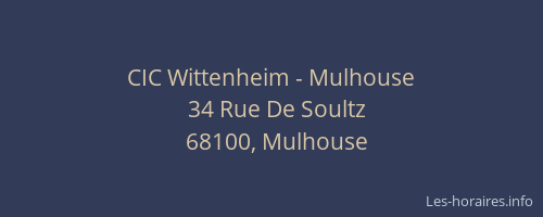 CIC Wittenheim - Mulhouse