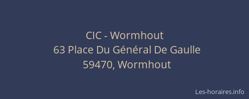 CIC - Wormhout