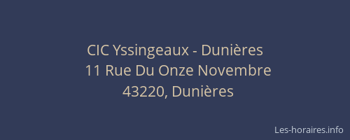 CIC Yssingeaux - Dunières