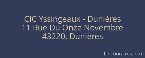 CIC Yssingeaux - Dunières