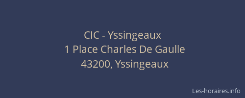 CIC - Yssingeaux