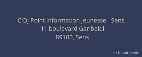 CIDJ Point Information Jeunesse - Sens