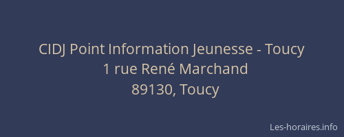 CIDJ Point Information Jeunesse - Toucy