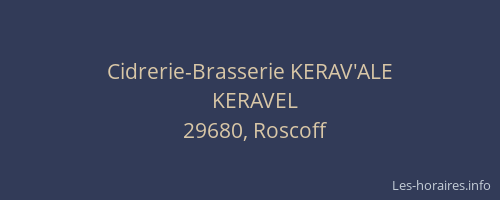 Cidrerie-Brasserie KERAV'ALE