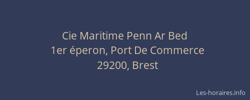 Cie Maritime Penn Ar Bed