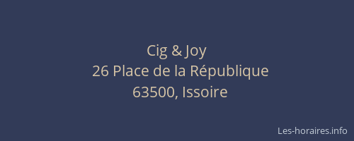 Cig & Joy