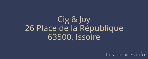 Cig & Joy