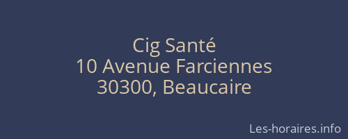 Cig Santé