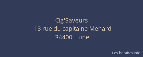 Cig'Saveurs