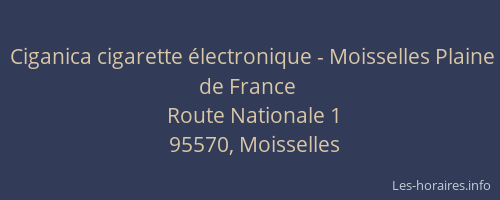 Ciganica cigarette électronique - Moisselles Plaine de France