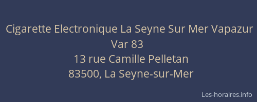 Cigarette Electronique La Seyne Sur Mer Vapazur Var 83