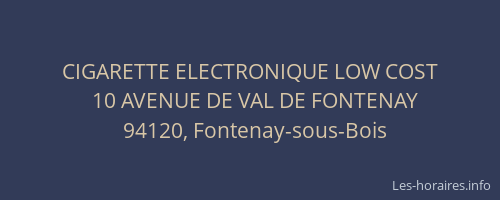 CIGARETTE ELECTRONIQUE LOW COST