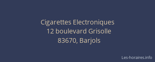 Cigarettes Electroniques
