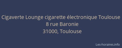 Cigaverte Lounge cigarette électronique Toulouse