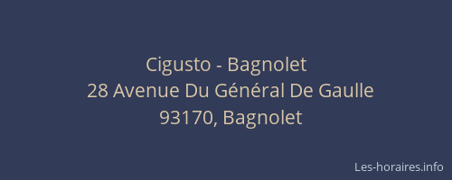 Cigusto - Bagnolet