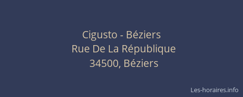 Cigusto - Béziers