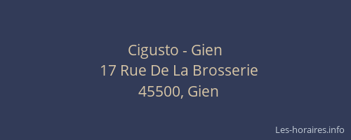 Cigusto - Gien