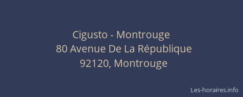 Cigusto - Montrouge