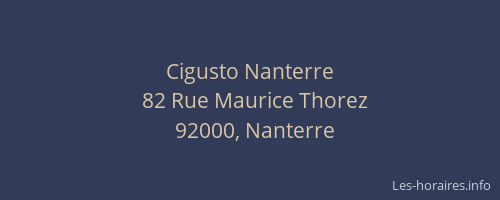 Cigusto Nanterre
