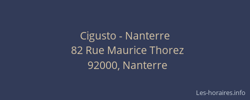 Cigusto - Nanterre