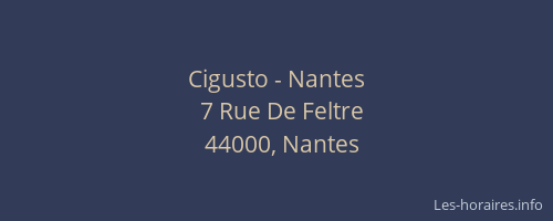 Cigusto - Nantes