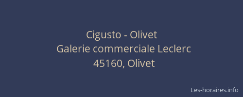Cigusto - Olivet