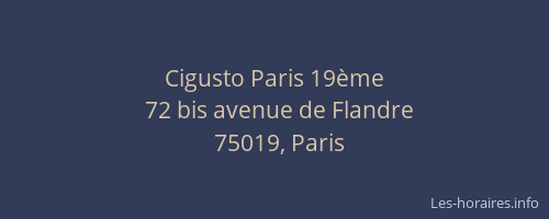 Cigusto Paris 19ème
