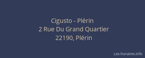Cigusto - Pl&eacute;rin