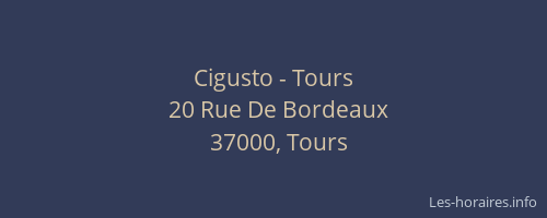 Cigusto - Tours