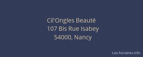 Cil'Ongles Beauté