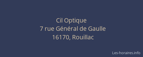 Cil Optique