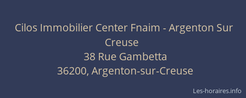 Cilos Immobilier Center Fnaim - Argenton Sur Creuse