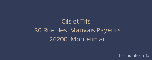 Cils et Tifs