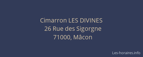 Cimarron LES DIVINES