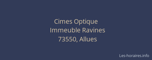 Cimes Optique
