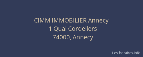 CIMM IMMOBILIER Annecy