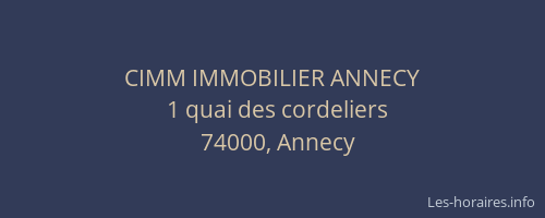 CIMM IMMOBILIER ANNECY