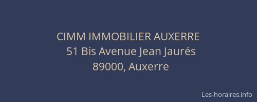 CIMM IMMOBILIER AUXERRE