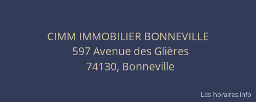 CIMM IMMOBILIER BONNEVILLE