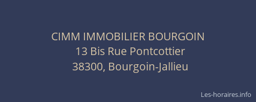 CIMM IMMOBILIER BOURGOIN