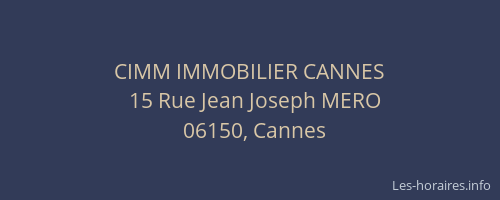 CIMM IMMOBILIER CANNES