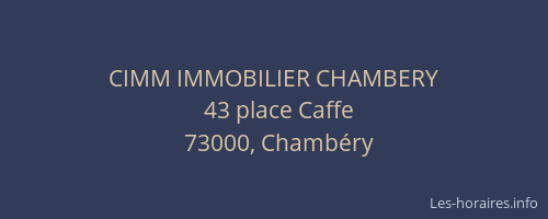 CIMM IMMOBILIER CHAMBERY