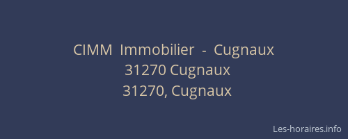 CIMM  Immobilier  -  Cugnaux