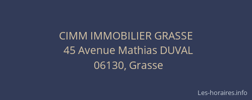 CIMM IMMOBILIER GRASSE