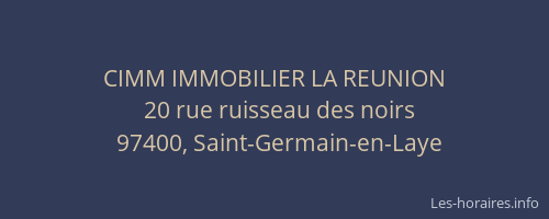 CIMM IMMOBILIER LA REUNION